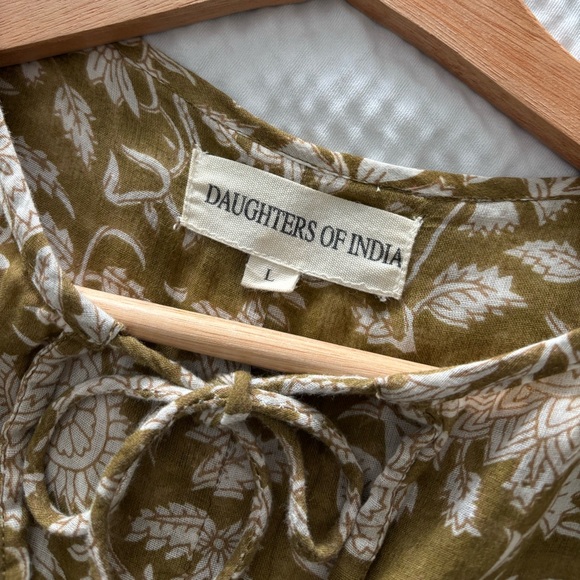 Daughters of India Cotton Voile Billow Sleeve Mini Kyra Dress - Picture 12 of 14